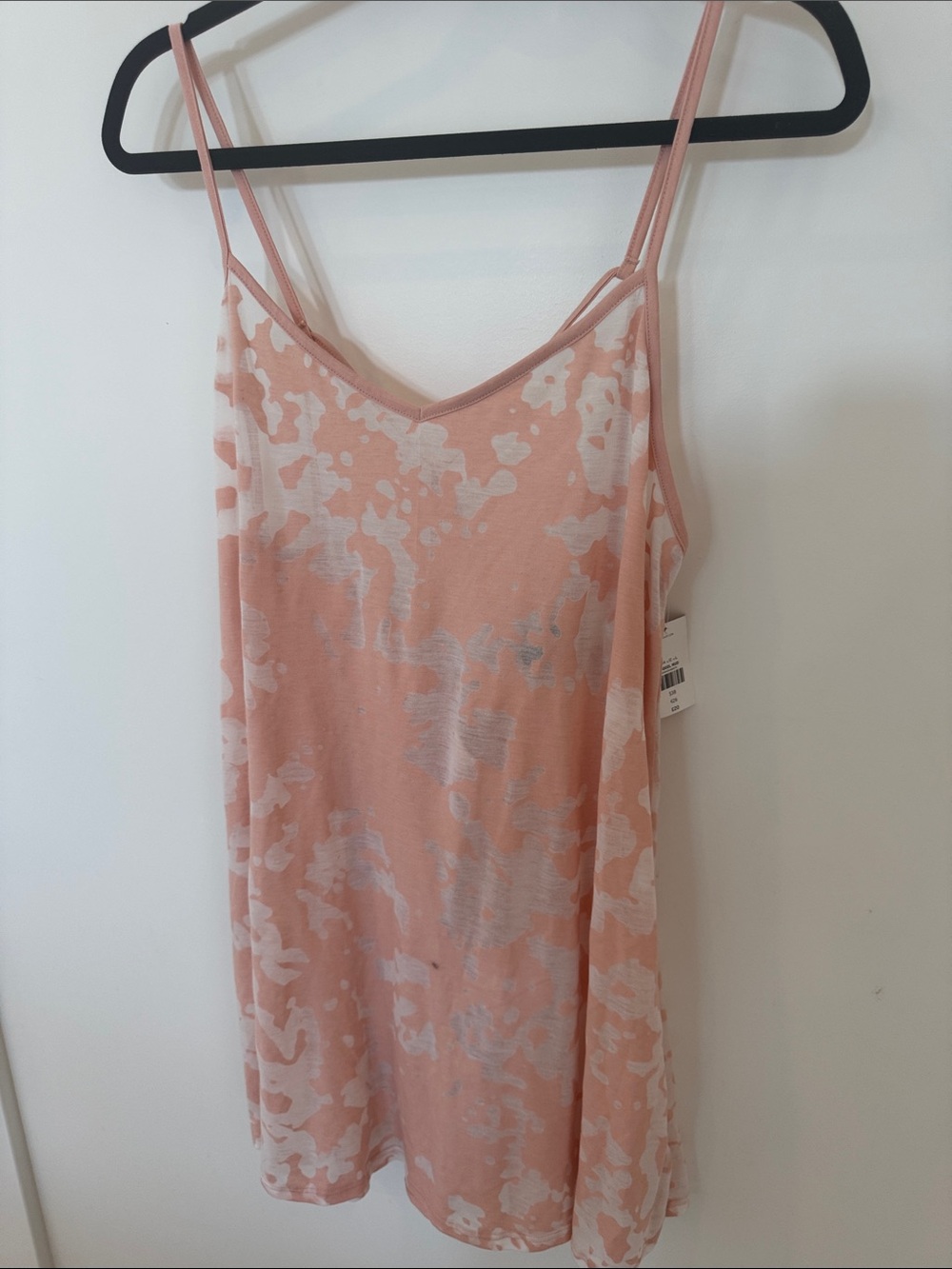 Topshop Blush Pink & White Tie-Dye Slip Dress